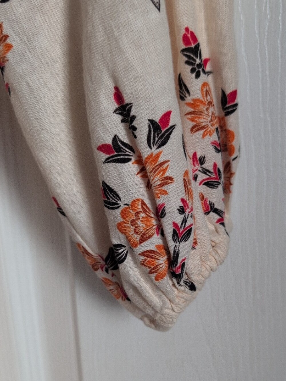 A Loves A Bohemian Embroidered V-Neck Maxi Dress in Cream and Orange - Picture 5 of 5